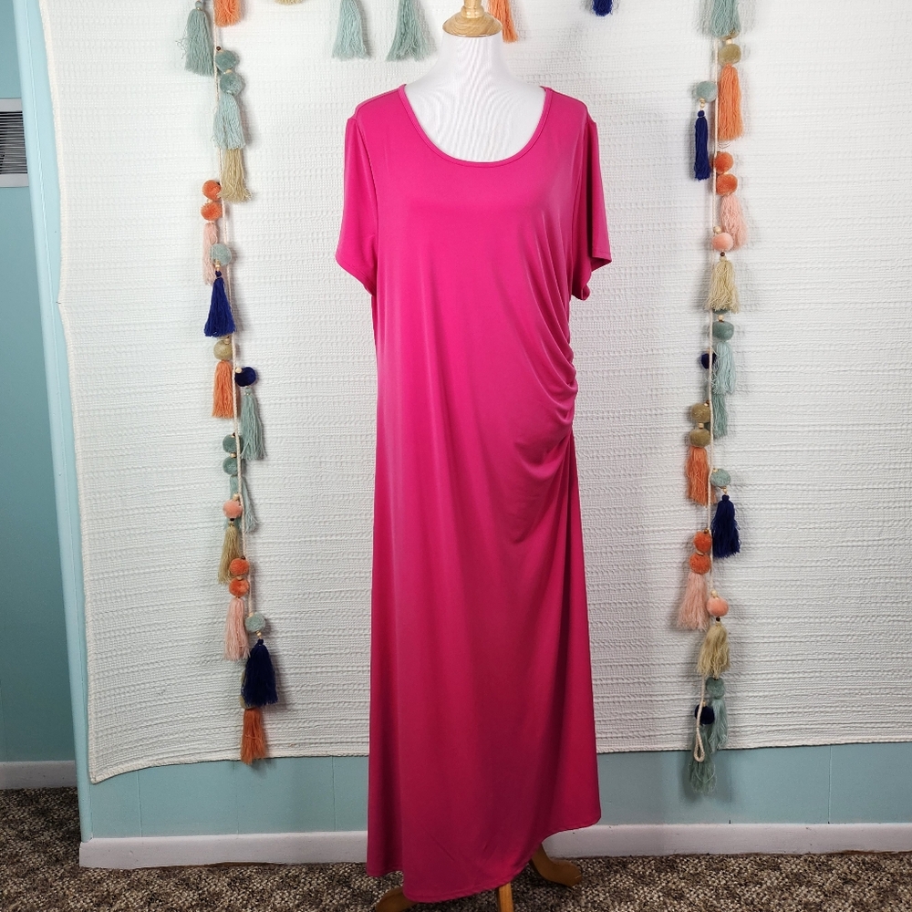 Lane Bryant Ruched Jersey Midi Dress - Picture 5 of 11